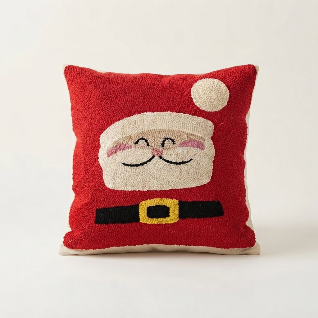 Tufted Christmas Cushion Cover, 14 x 14 in