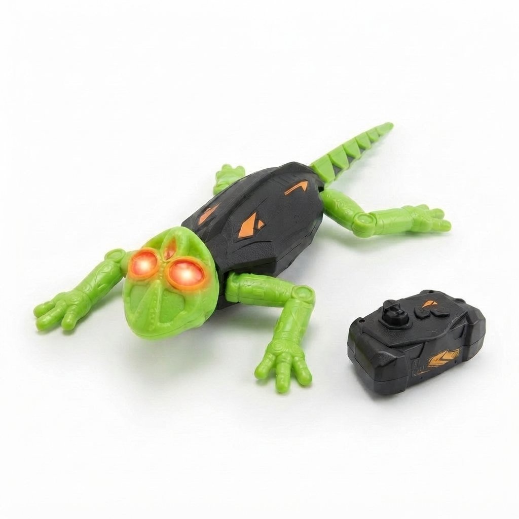 Wall-Climbing RC Lizard with LED Eyes