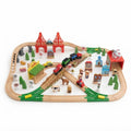 Wooden Railway Play Set with Bridges