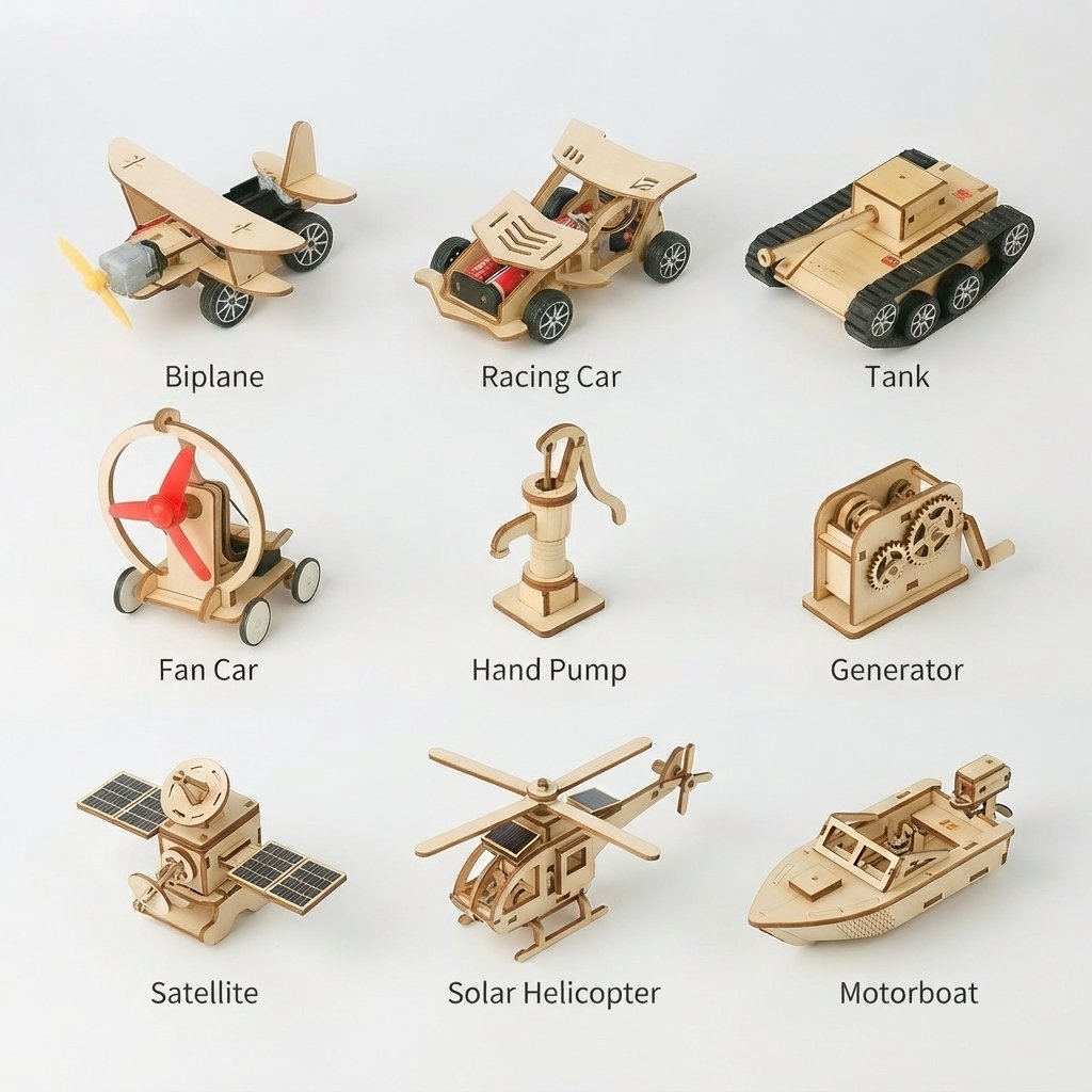 Wooden Wooden Stem Build Kit for Kids Build Kit for Kids
