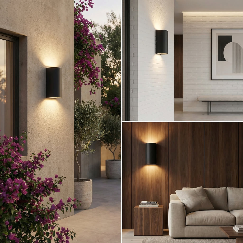 Modern Curved Up & Down Wall Light