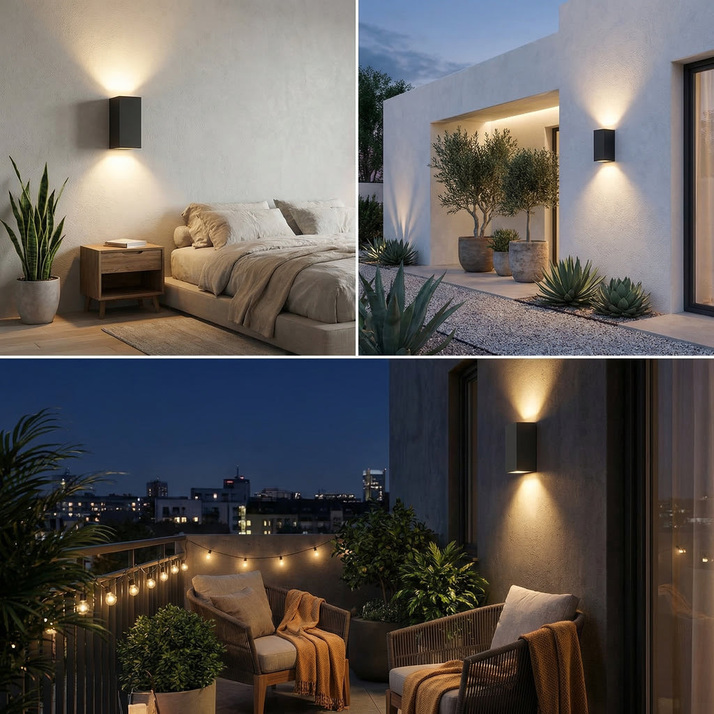 Modern Rectangular Up & Down Wall Light