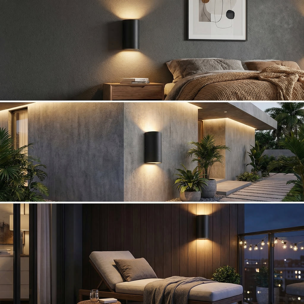 Modern Curved Up & Down Wall Light