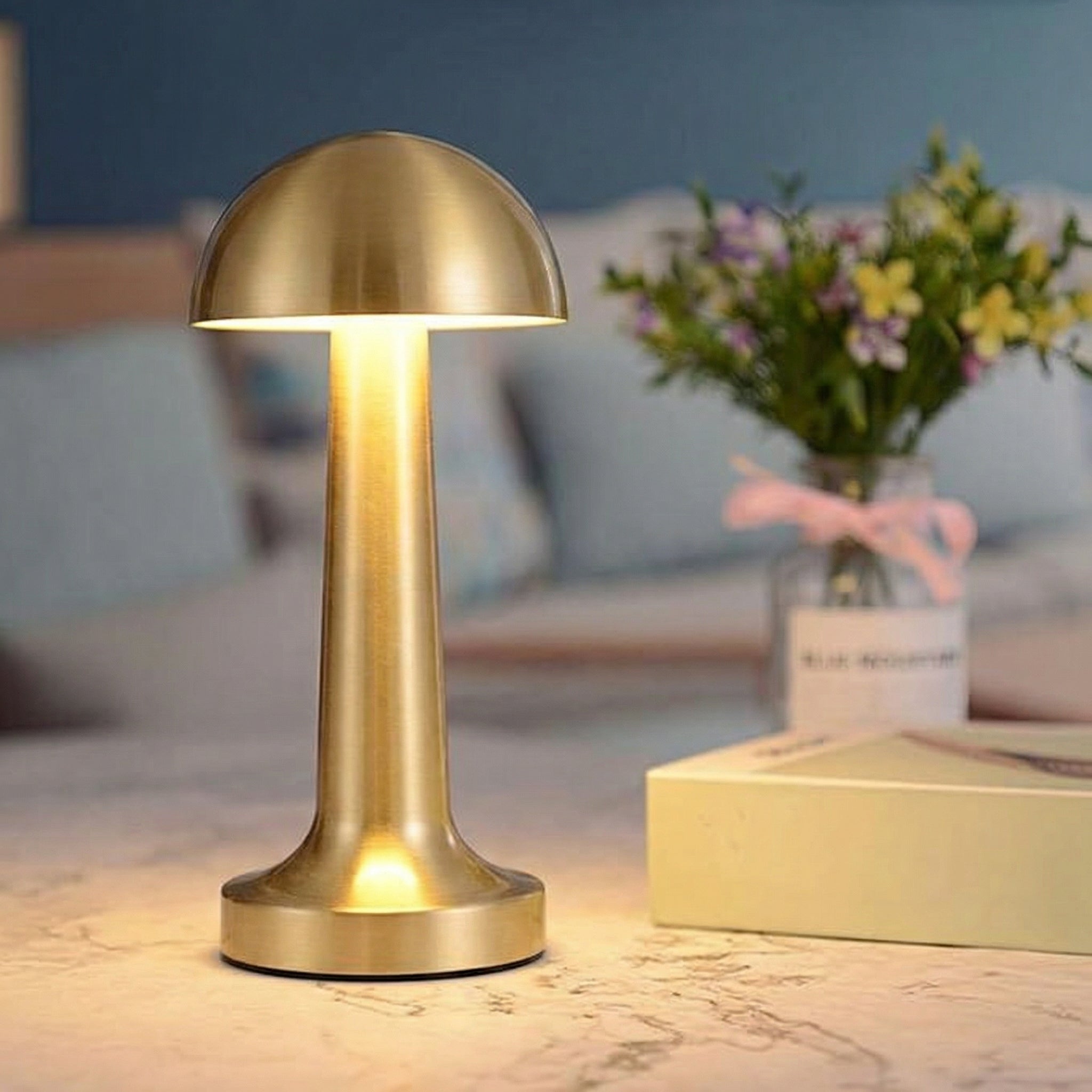 HaloDome Touch-Control Rechargeable LED Table Lamp