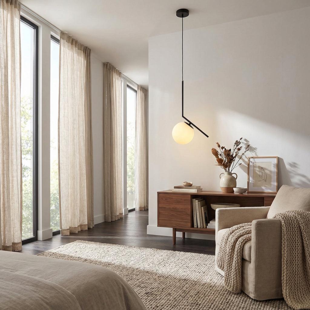 Nordic Black Geometric Pendant Light
