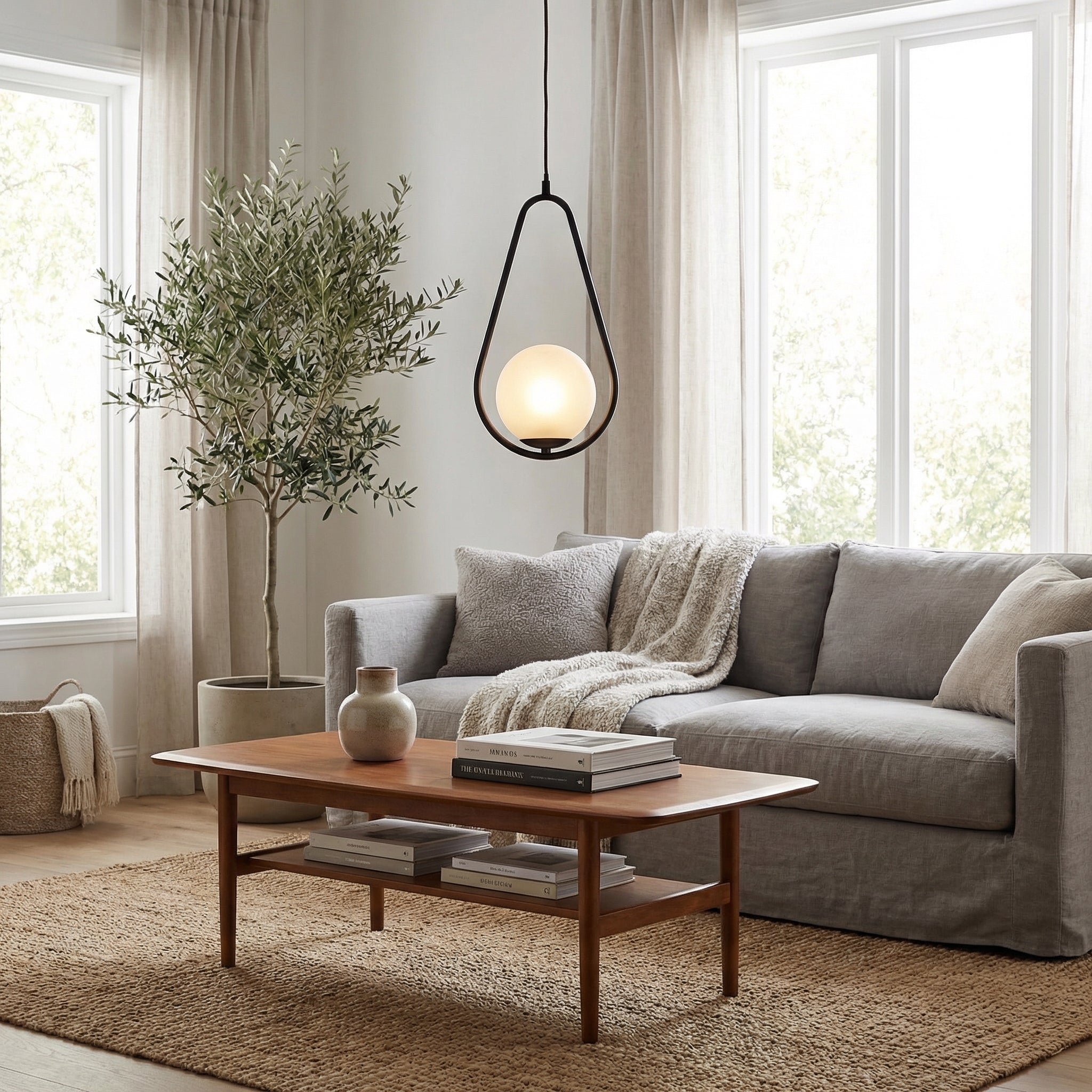 Nordic Black Teardrop Pendant Light