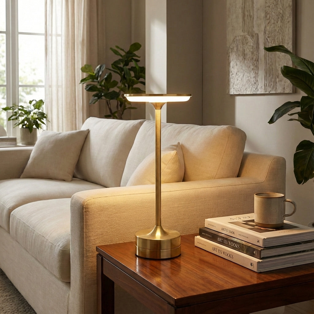 ChromeAura Cordless Touch Rechargeable LED Table Lamp