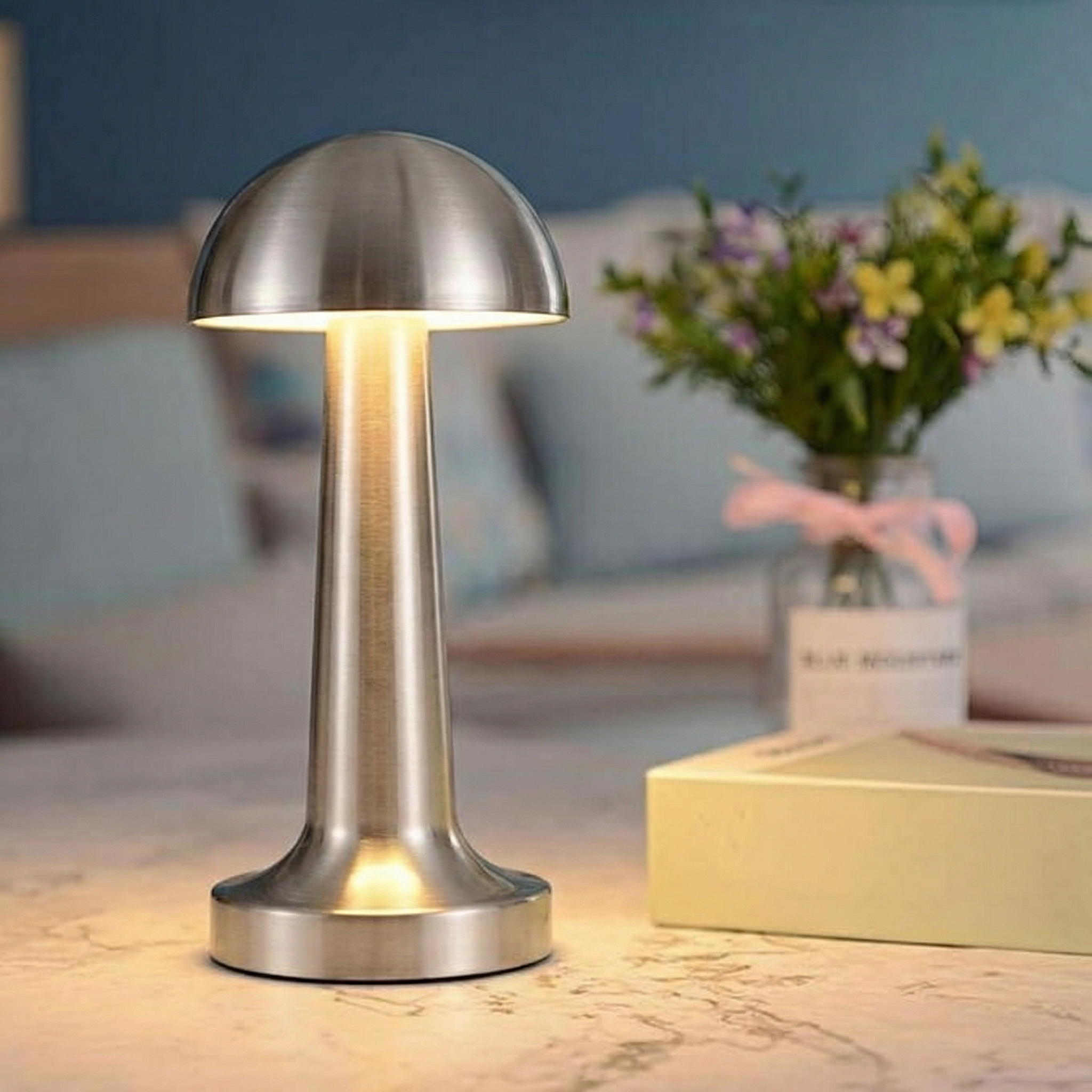 HaloDome Touch-Control Rechargeable LED Table Lamp