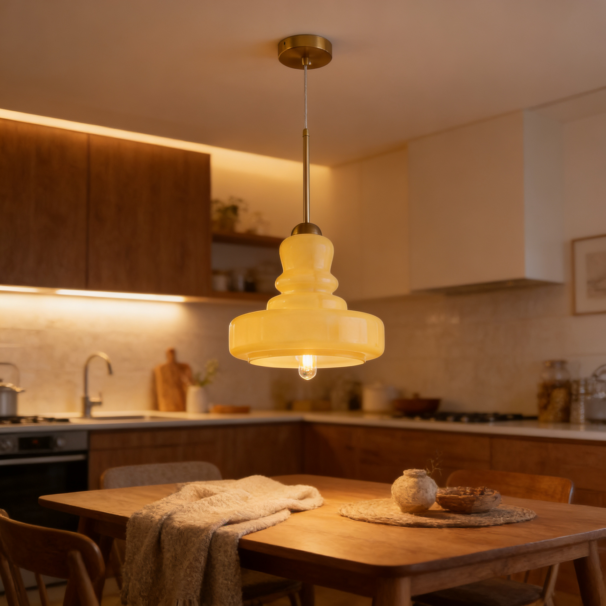 Vintage Mushroom Pendant Light – Scandinavian E27 Hanging Lamp for Dining Room, Bedroom & Café