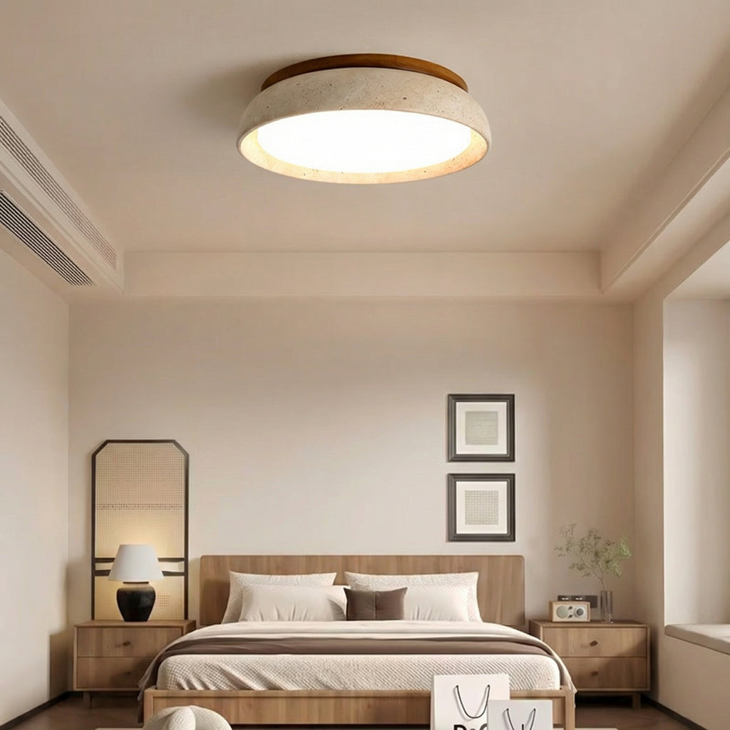 Japanese Minimalist Flush Mount Lamp