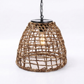 Solar Rattan Hanging Lantern – Outdoor LED Pendant Light