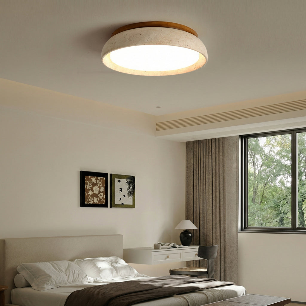 Japanese Minimalist Flush Mount Lamp