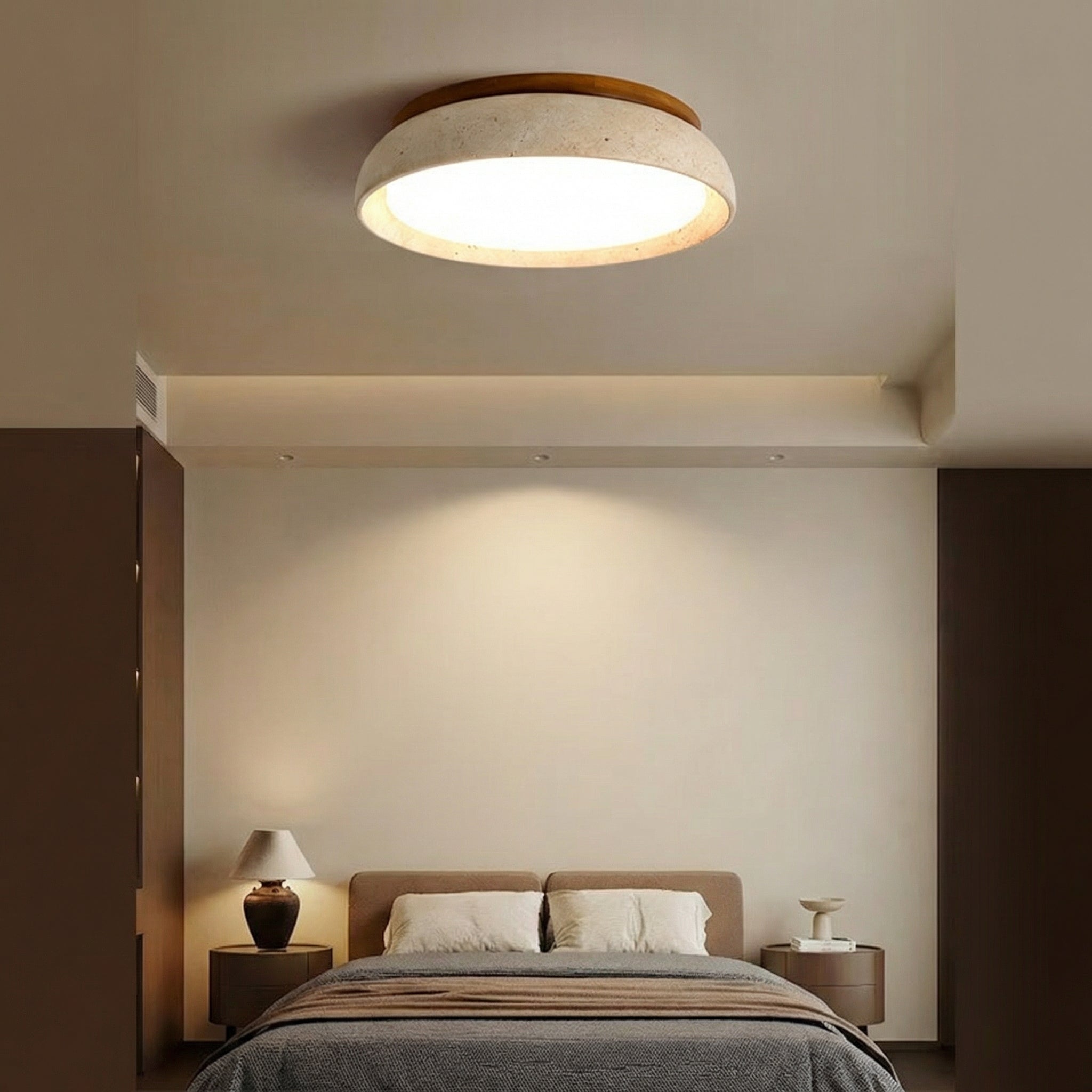 Japanese Minimalist Flush Mount Lamp