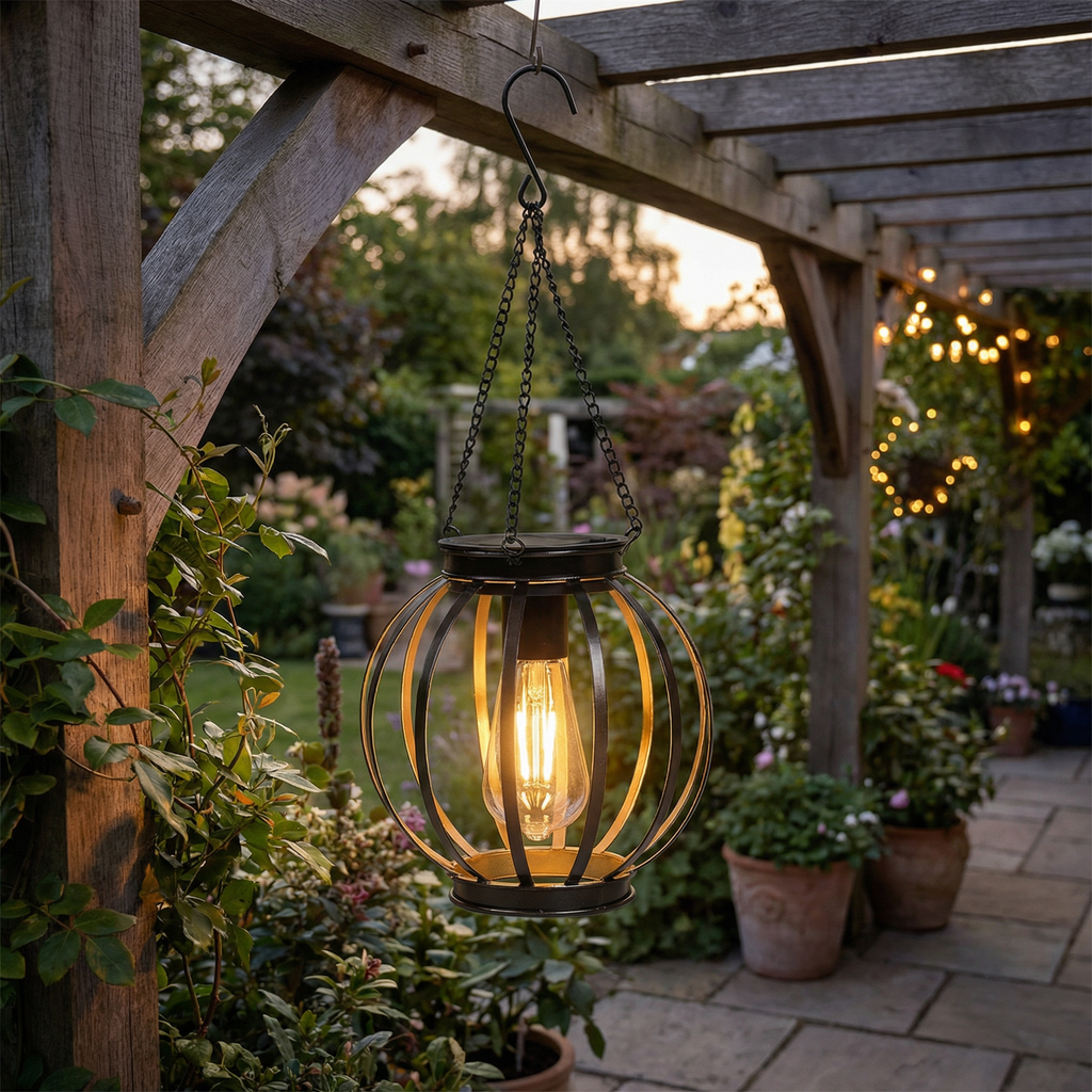 Solar Hanging Mesh Lantern