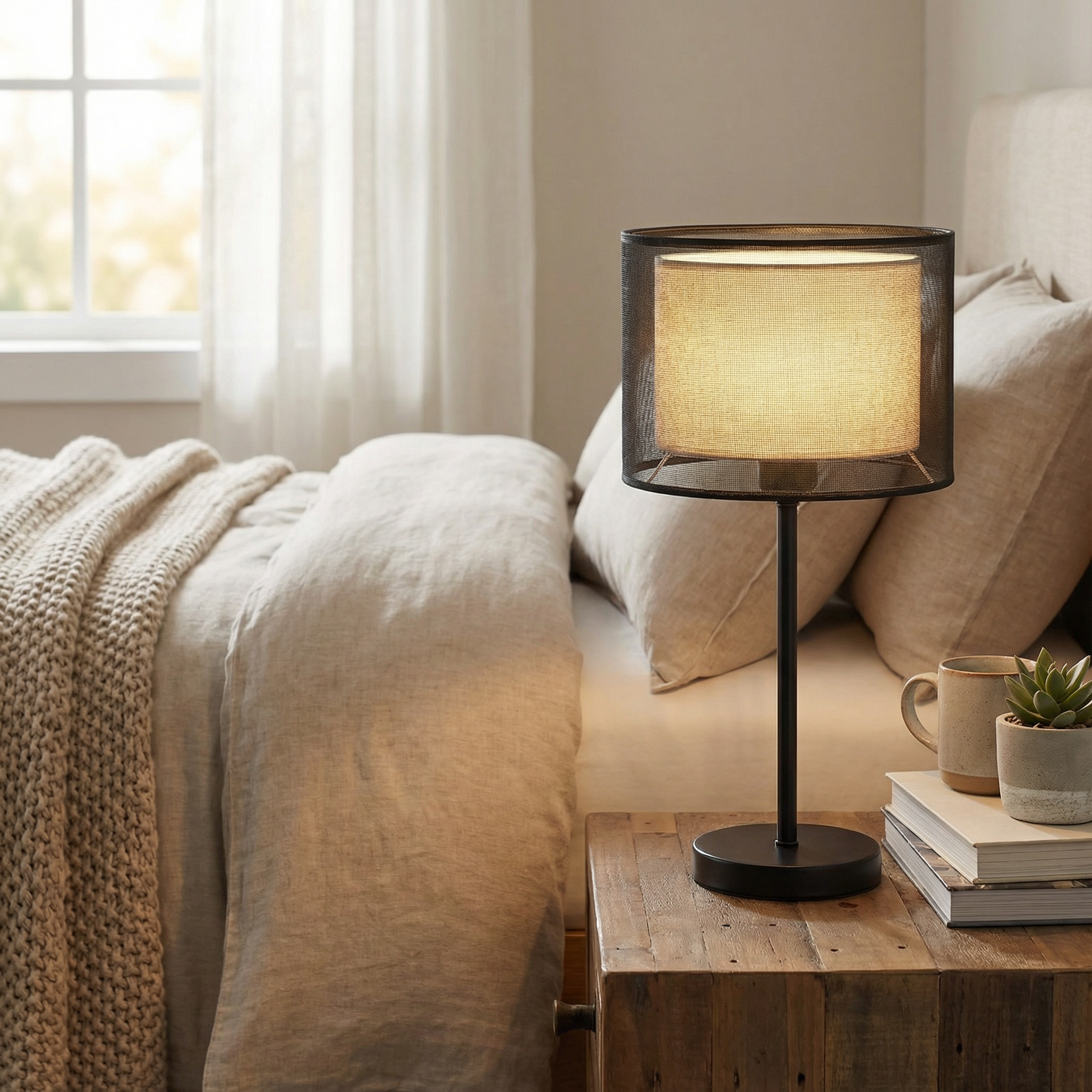 LumaGlow Mesh Table Lamp
