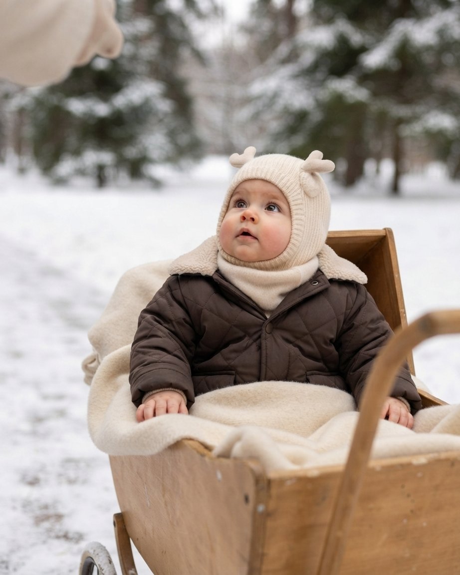 Baby Knit Balaclava with Bear Ears