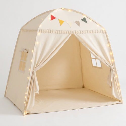 Children's Play Tent with Lights & Flags