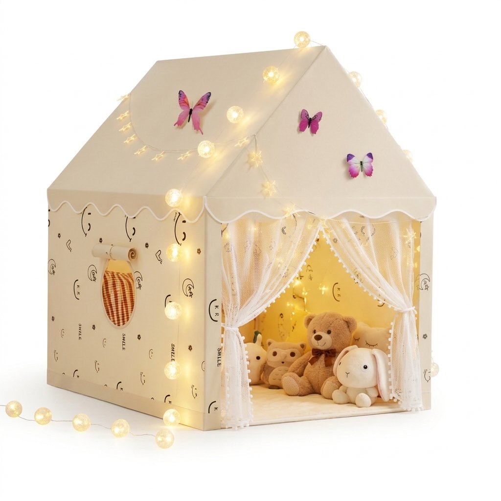 Children's Princess Play Tent with Star Lights