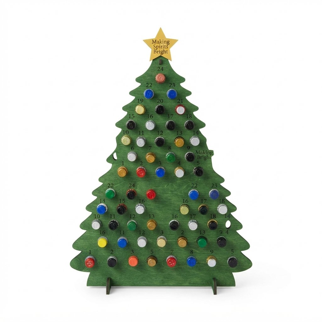 Christmas Tree Bottle Advent Calendar