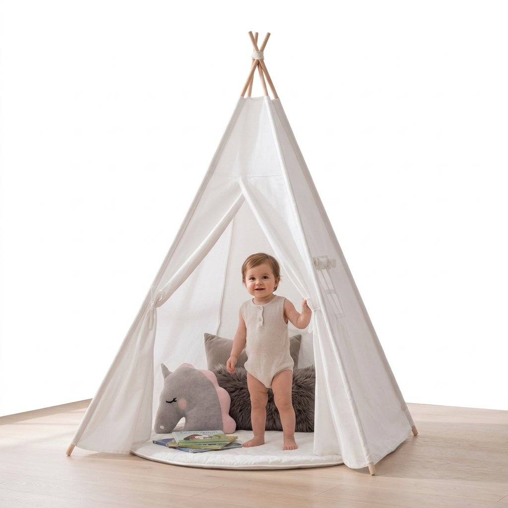 Cotton Canvas Kids Teepee Play Tent