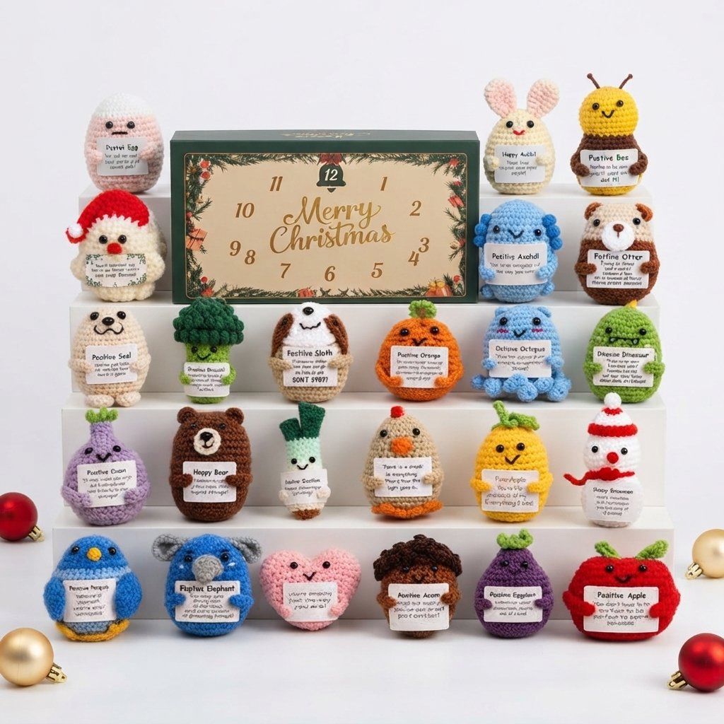 Crochet-Style Advent Calendar, 24 Figures