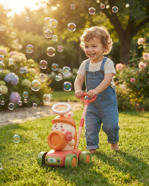 Electric Bubble Push Toy with LED Lights