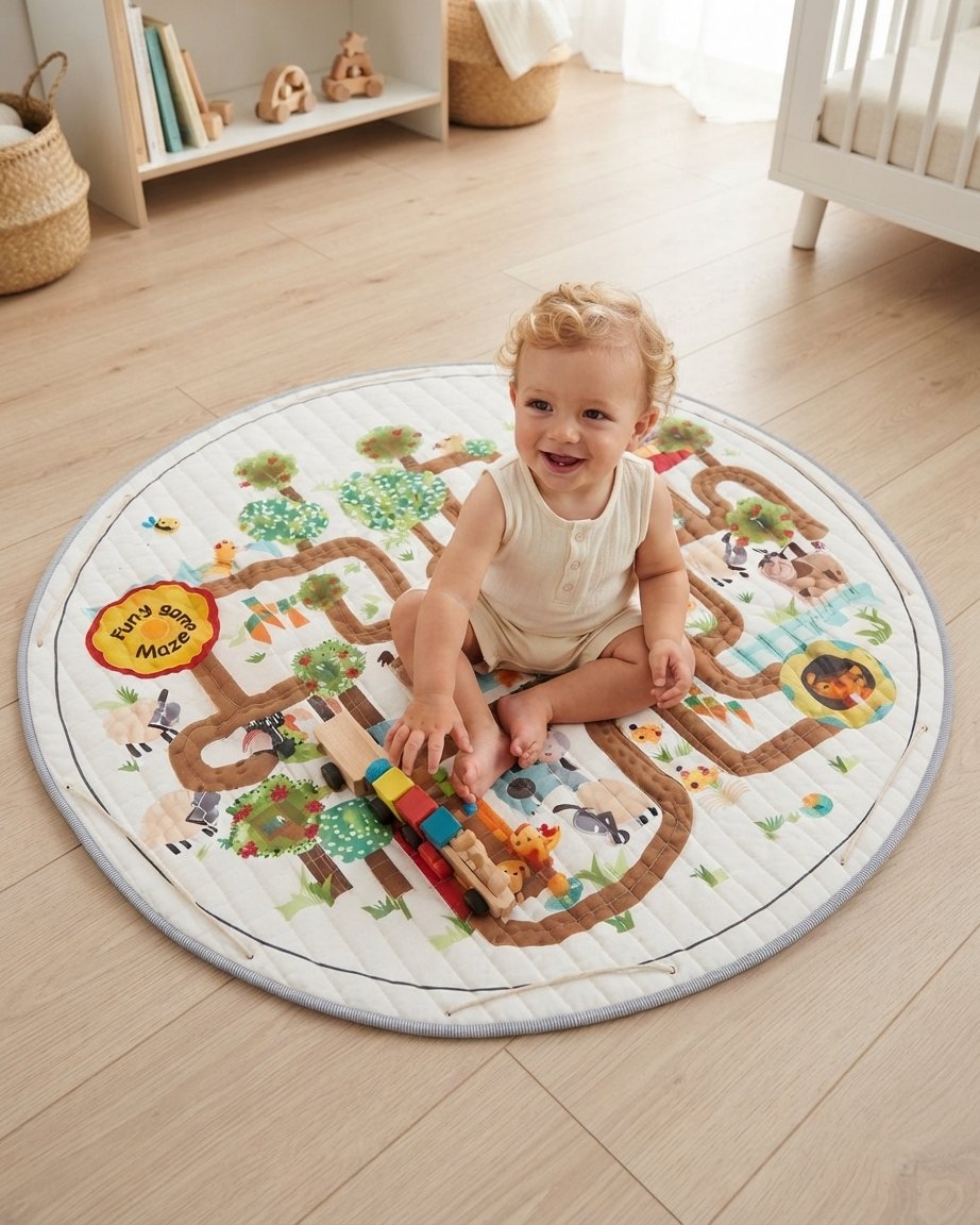 Farm Maze Baby Play Mat with Storage