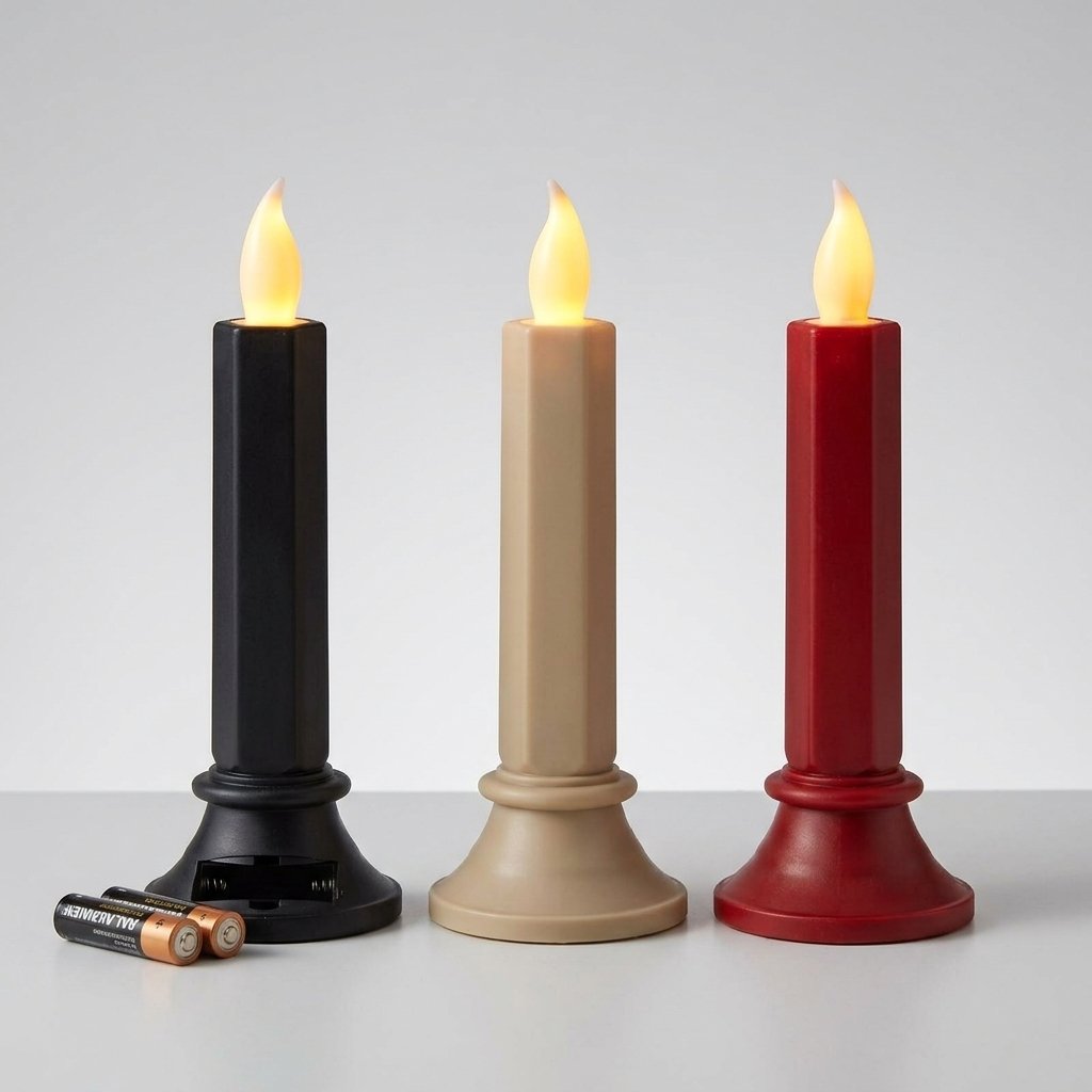 Flameless LED Halloween Candle with Flickering Glow