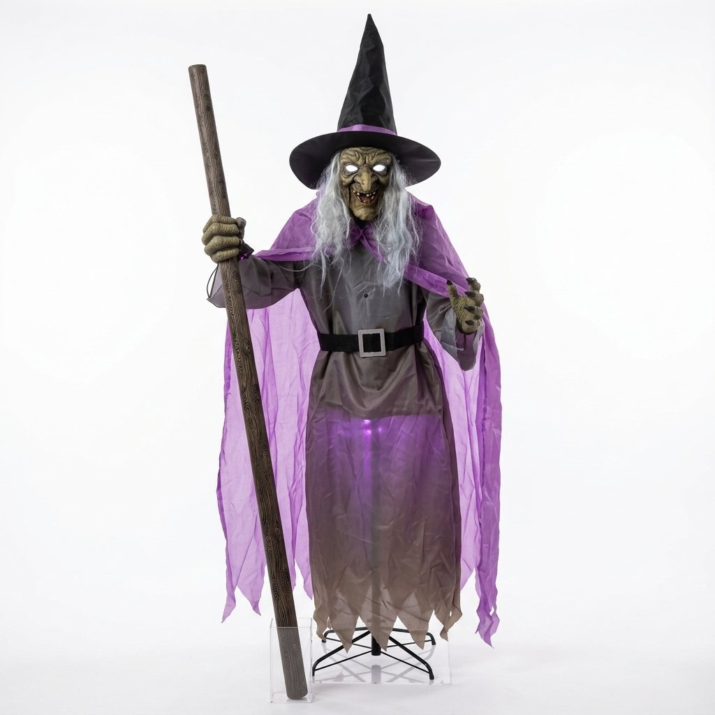 Flying Witch Halloween Yard Decoration, 6 Foot