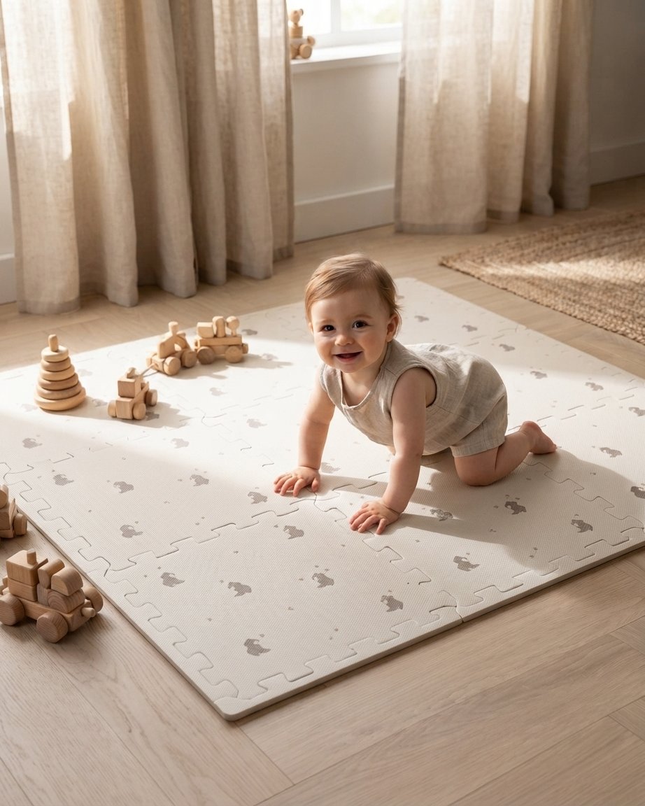 Foam Puzzle Play Mat – Bears & Bees Print