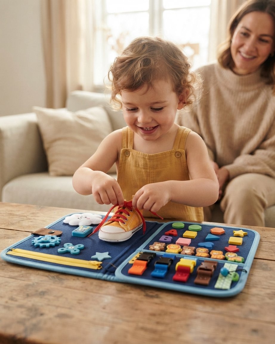 Foldable Busy Board for Toddlers