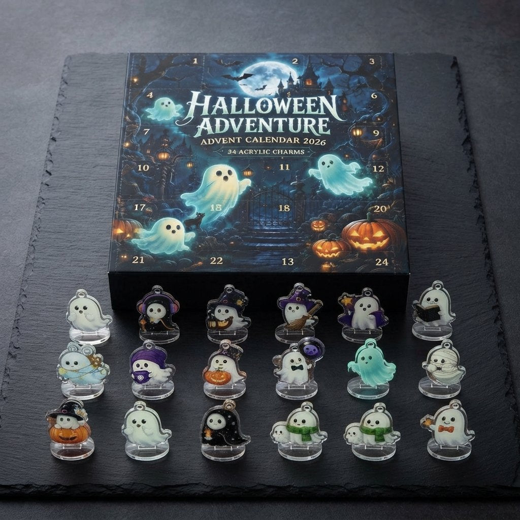 Halloween Advent Calendar with 24 Acrylic Charms