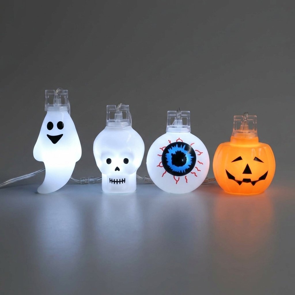 Halloween LED String Lights with Spooky Shape Covers