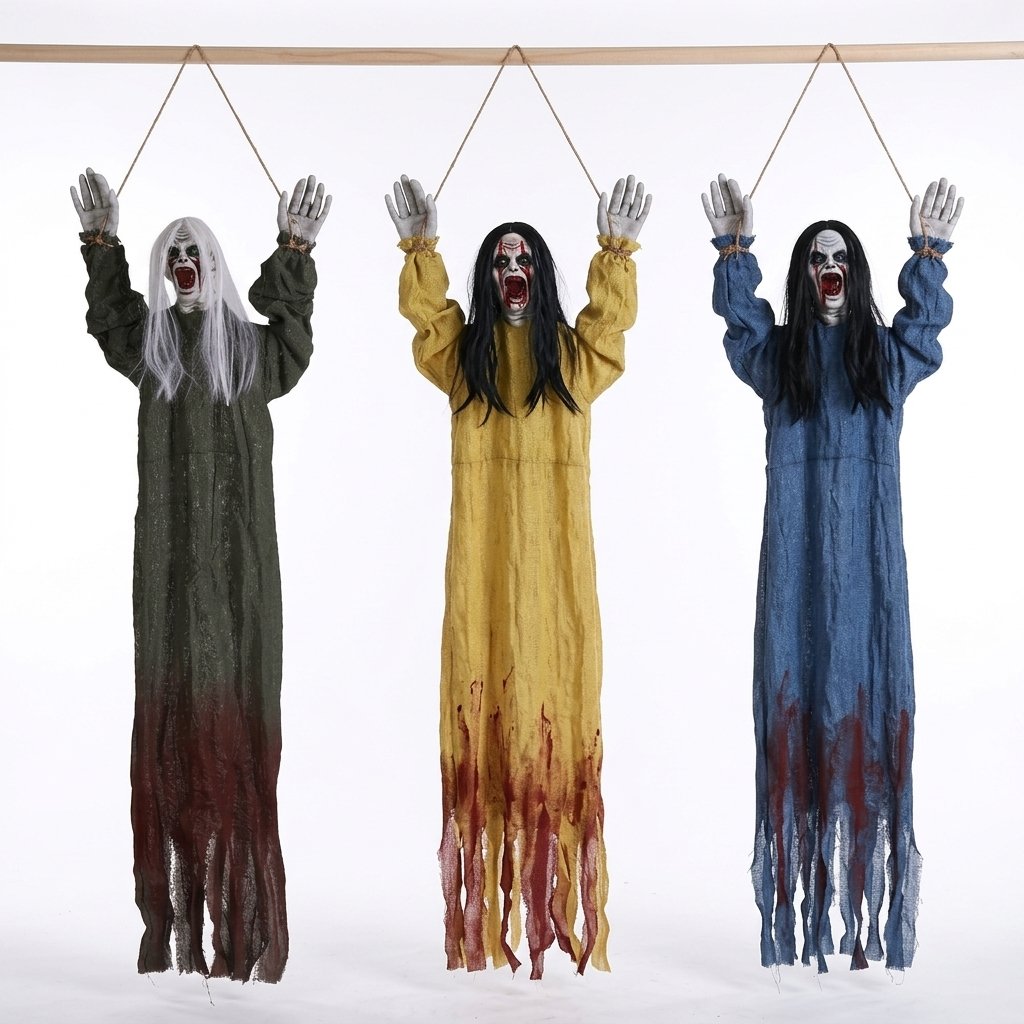 Hanging Ghost Halloween Decoration – Haunted House Prop