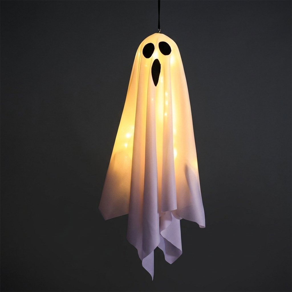 Hanging LED Ghost Halloween Decorations, Set of 3