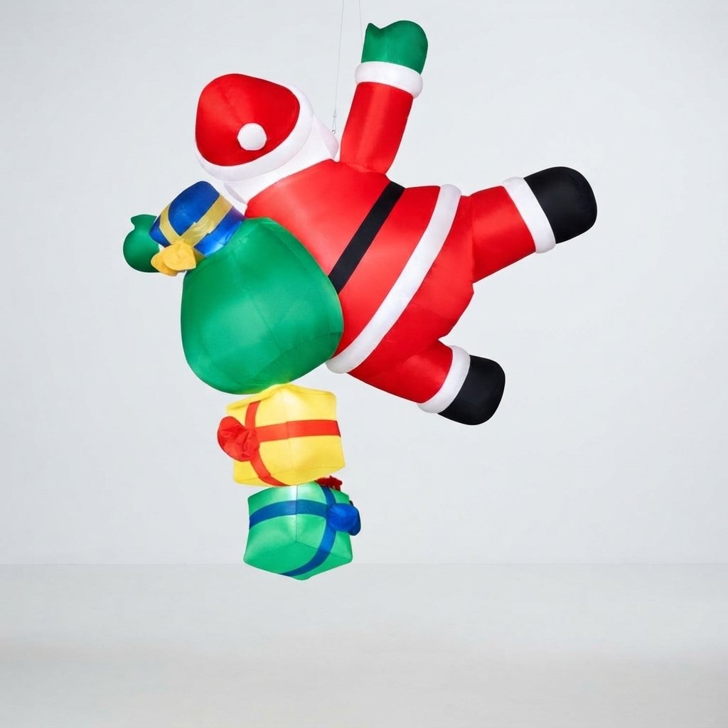 Inflatable Tumbling Santa with LED Lights