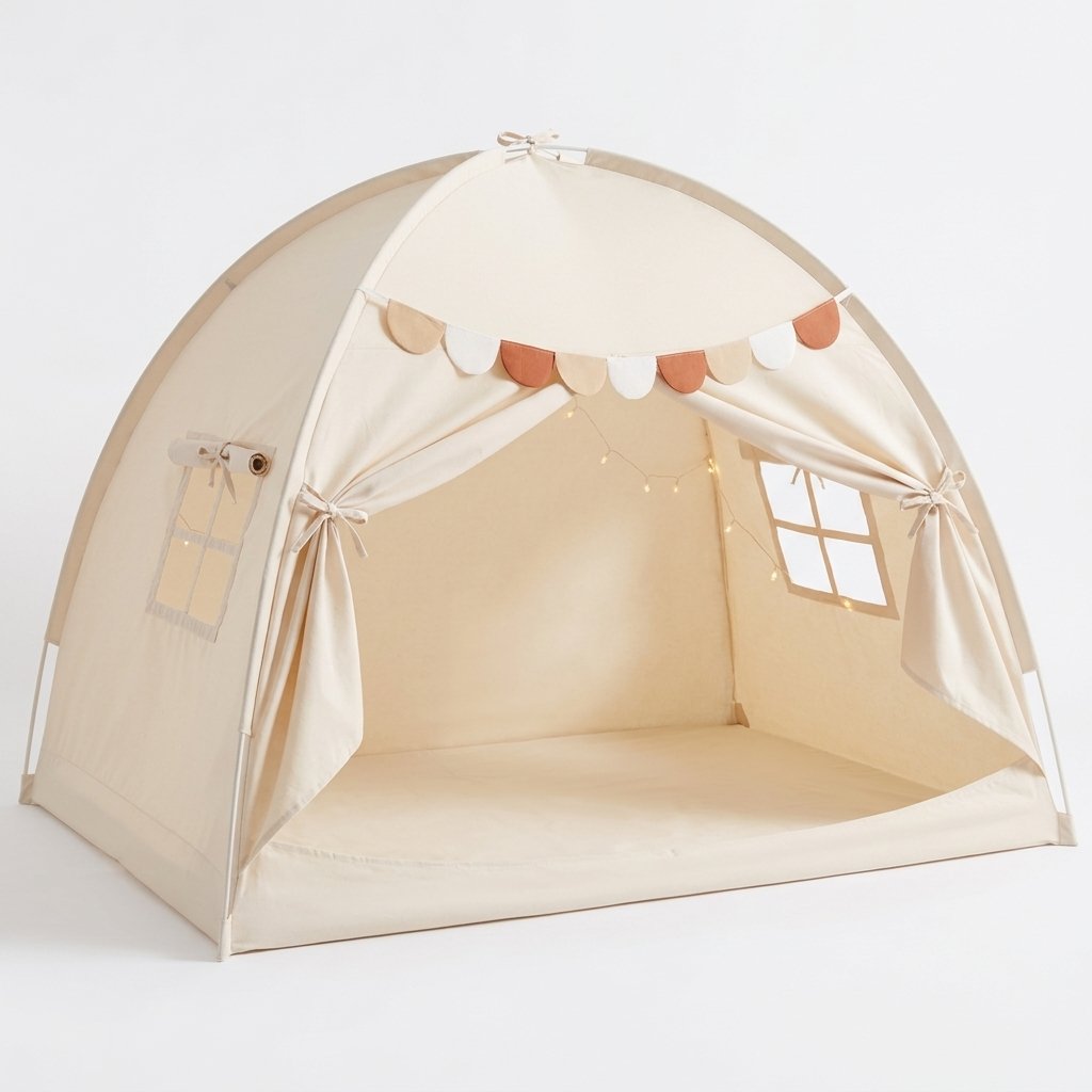 Kids Bed Play Tent with Star Lights