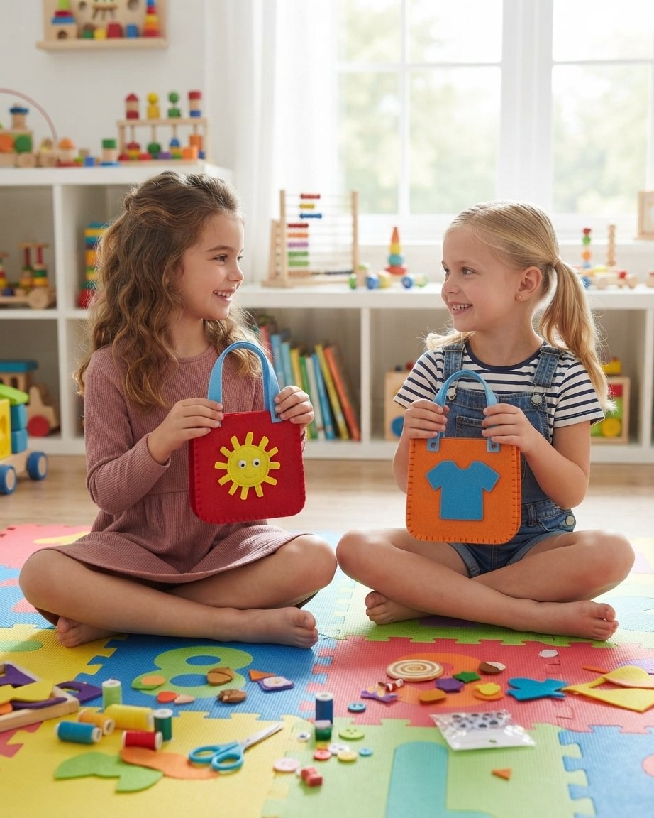 Kids Felt Bag Sewing Kit – 8 Designs