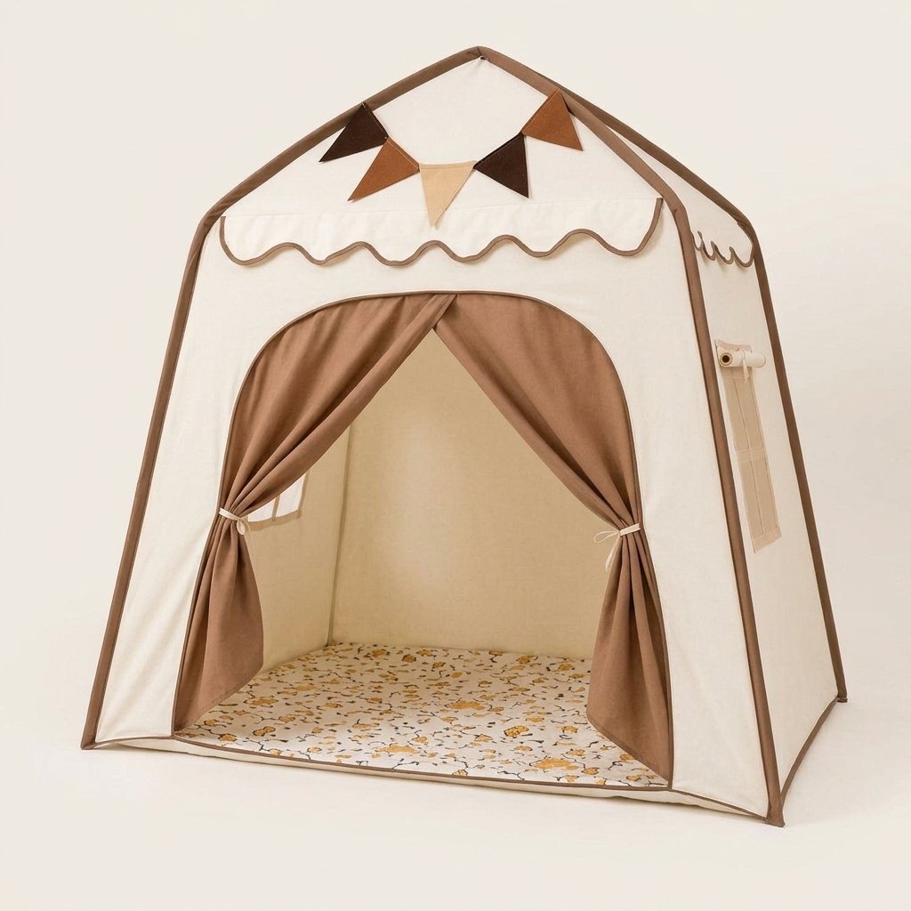Kids Indoor Play Tent with Curtains