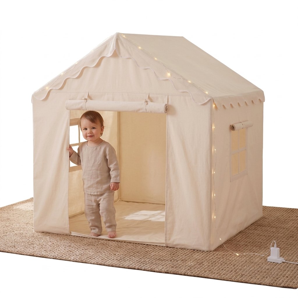 Kids Play House Tent with Star Lights