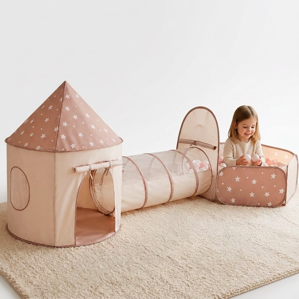 Kids Play Tent with Tunnel and Ball Pit
