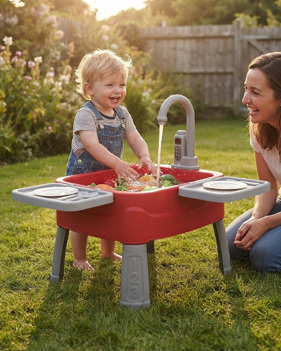 Kids' Water Activity Table with Working Tap
