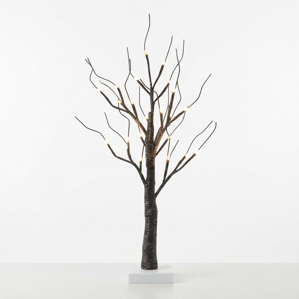 LED Birch Twig Tree with Warm White Lights