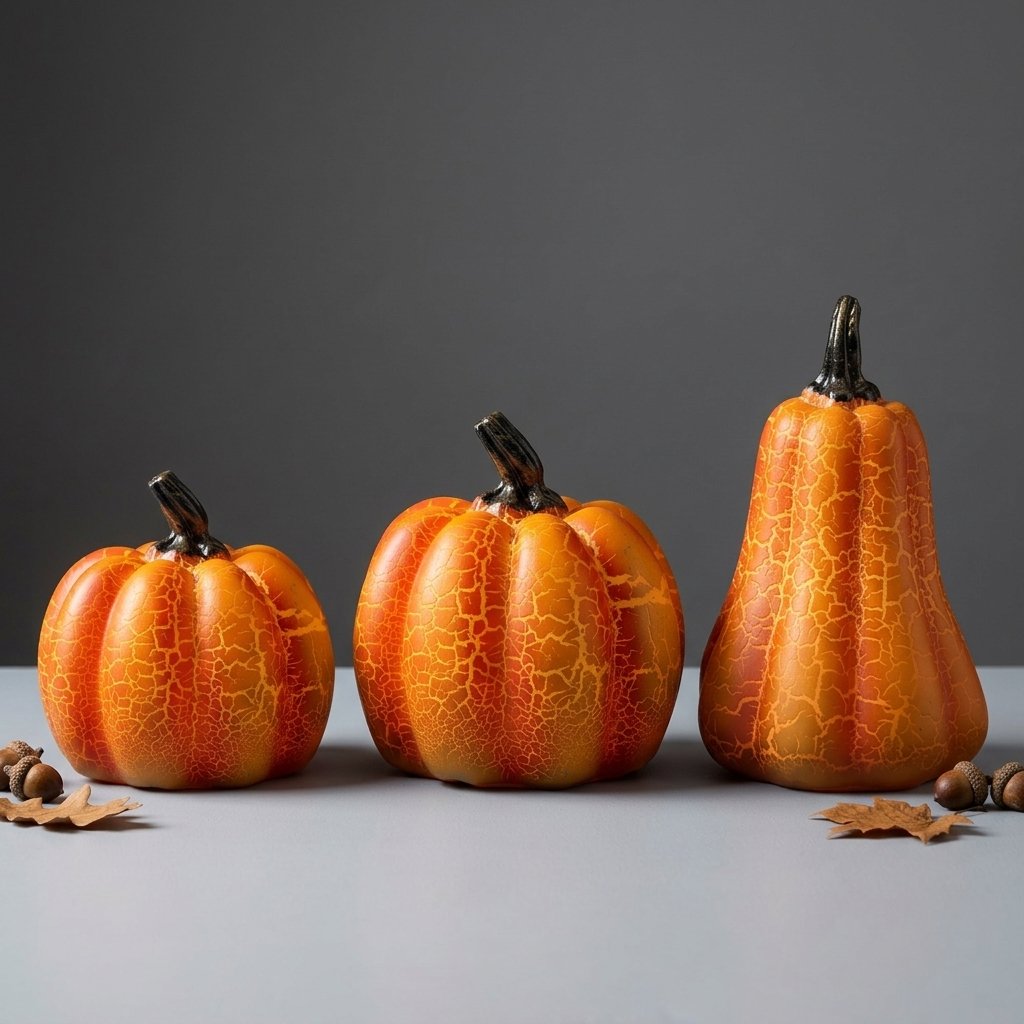 LED Resin Pumpkin Lantern with Crackled Glow Finish