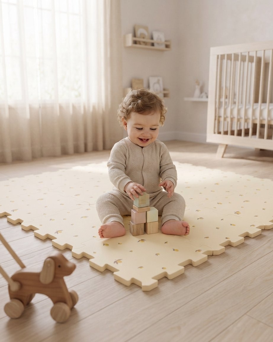 Lemon Print Foam Play Mat – 16 Tiles
