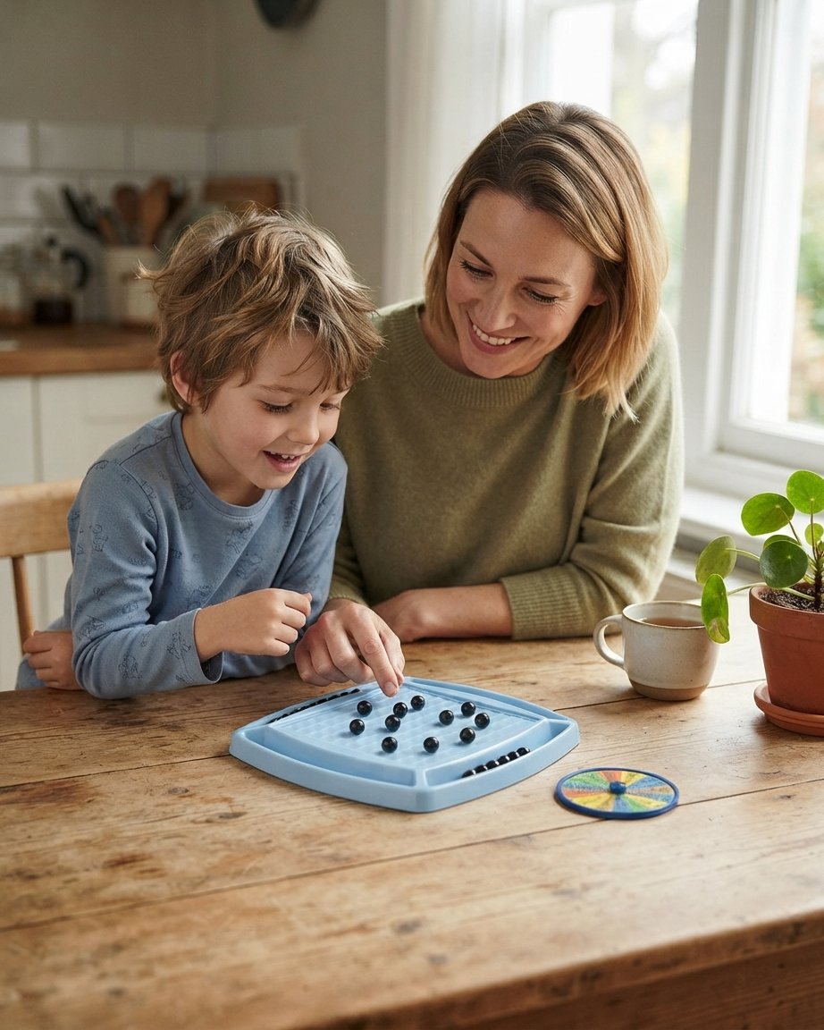 Magnetic Ball Strategy Game with Spinner