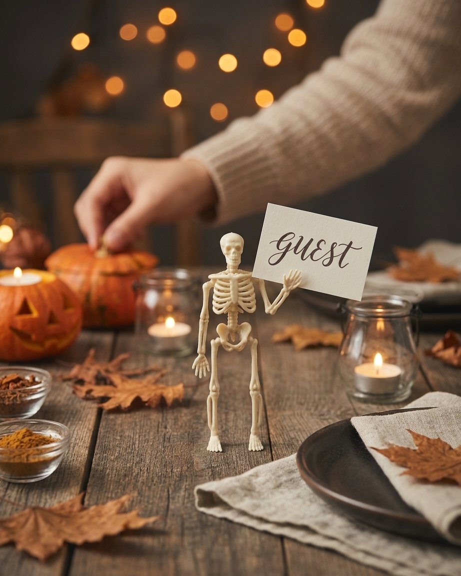 Mini Skeleton Figures for Halloween Decorations – Hanging and Tabletop Party Décor, 6-Pack or 12-Pack