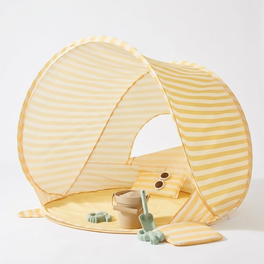 Pop-Up Beach Tent with Sand Toy Set