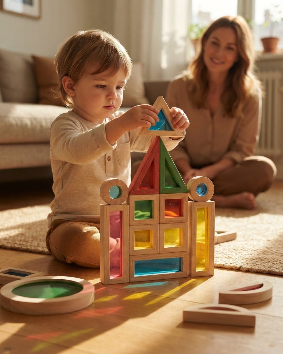 Rainbow Wooden Blocks with Colour Panels