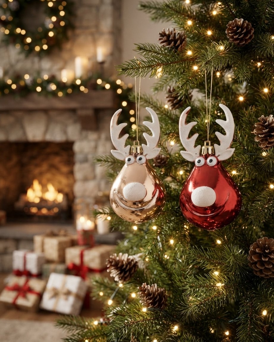 Reindeer Bauble Set of 2